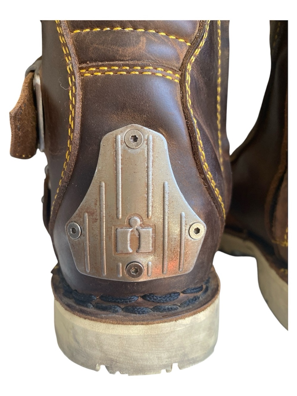Icon 1000 Elsinore Oiled 
Brown Leather Motorcycle Boots
Buckle Rugged Biker 8.5 - Picture 8 of 17